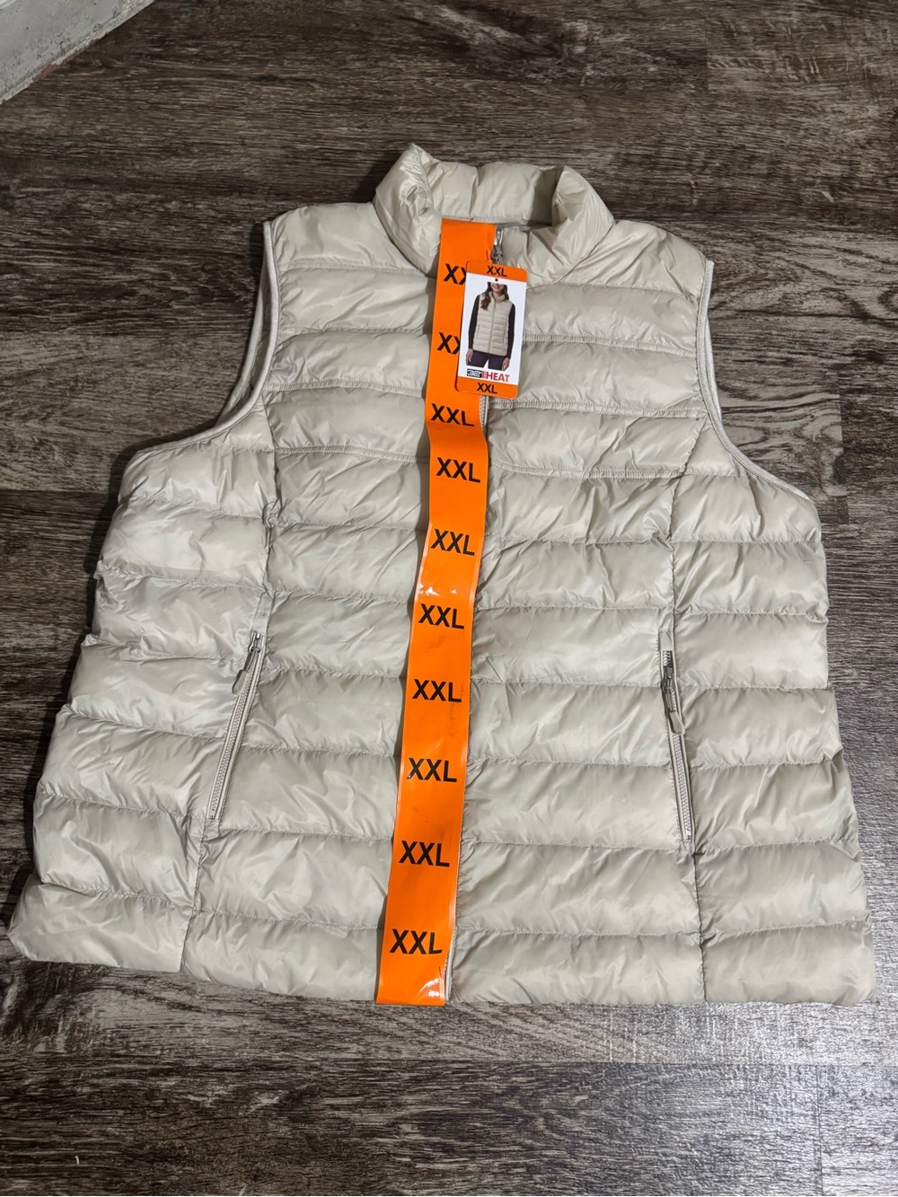 32 Degrees Light Cream Quilted Puffer Vest